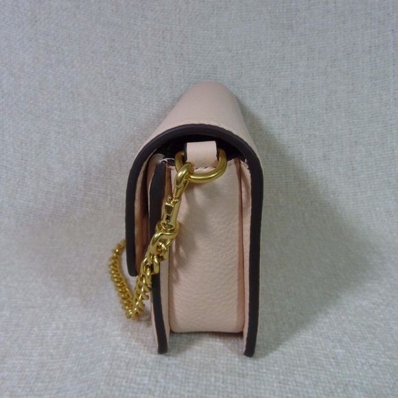 Tory Burch Pale Apricot Pink Chelsea Chain Pouch/MINI BAG - Picture 3 of 13